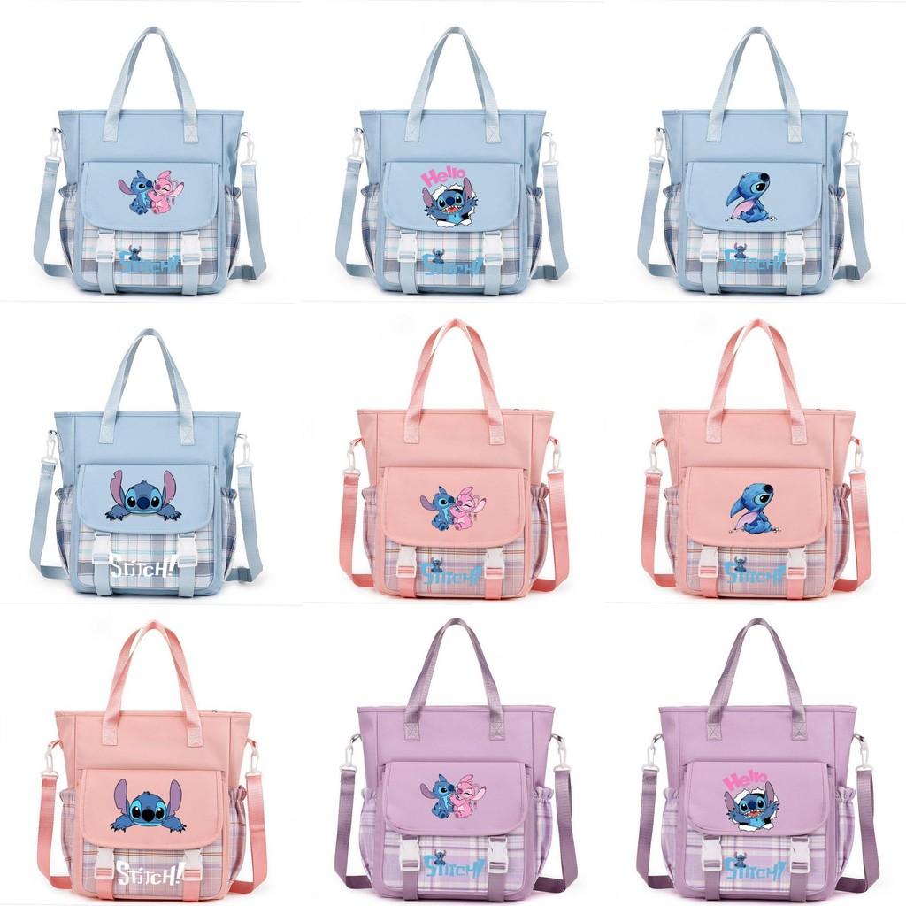 Lilo Stitch Kids Canvas Shoulder Bag With Colorful Print For Daily Use