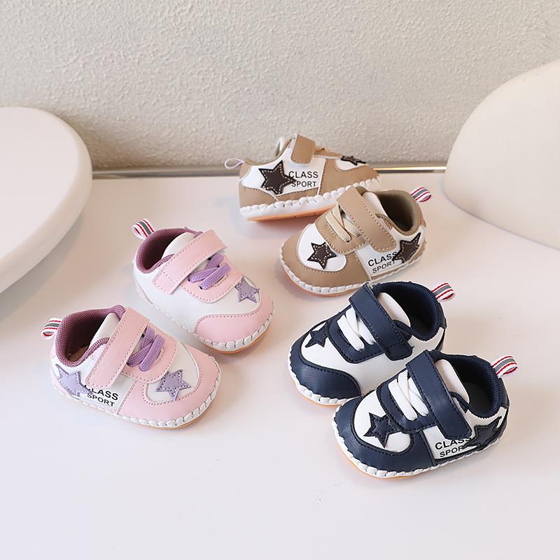 Spring and Autumn New 0-1 Year Old Boys and Girls Baby Soft Sole White Shoes 2-7-13 Month Newborn Toddler Shoes