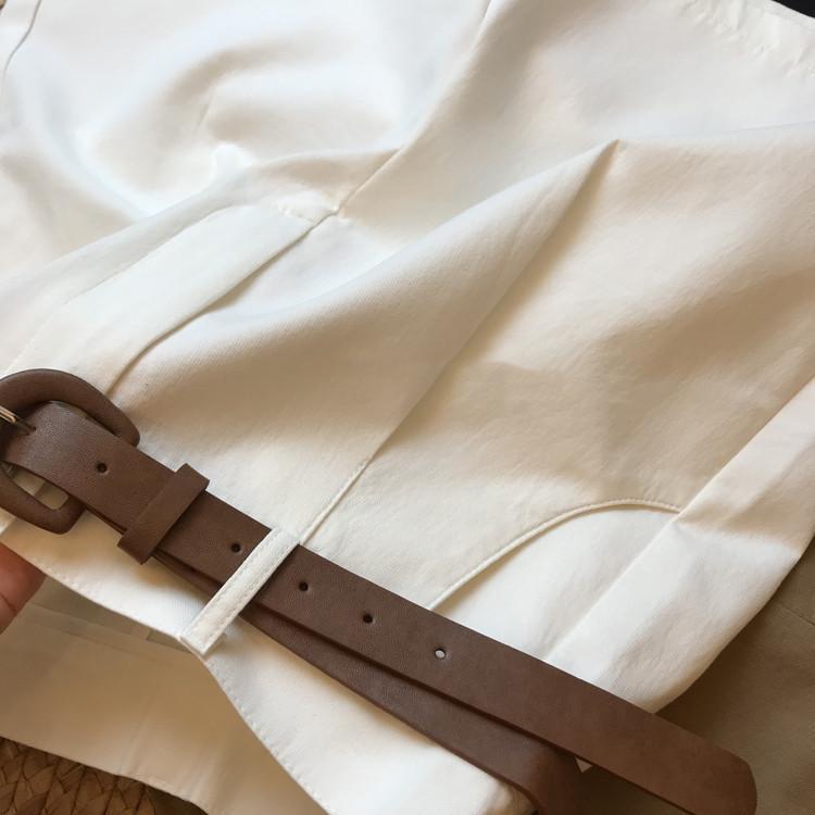 Pantaloni de lucru cu picior larg pentru femei, cu curea, pantaloni scurți ușori de vară cu talie înaltă, largi și versatili