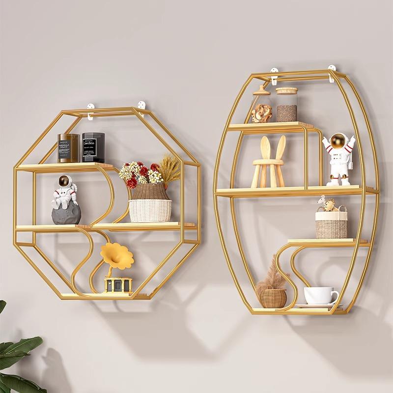 Iron Wall Shelves Simple Wall Storage Display Shelf Books Corner Living Room Organizer Room Decorations Interior Accessories