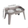 Elevated Dog Bowls Double Raised Anti Slip Feet Dish 2 Stainless Steel for Small Medium