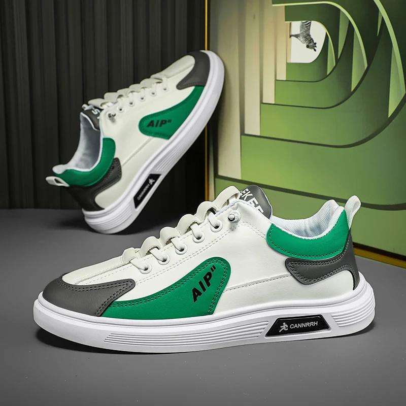 2025 Spring and Autumn New Men's Shoes Leather Low Cut Fashion Fashion Running Sports Men's Casual Fashion Shoes
