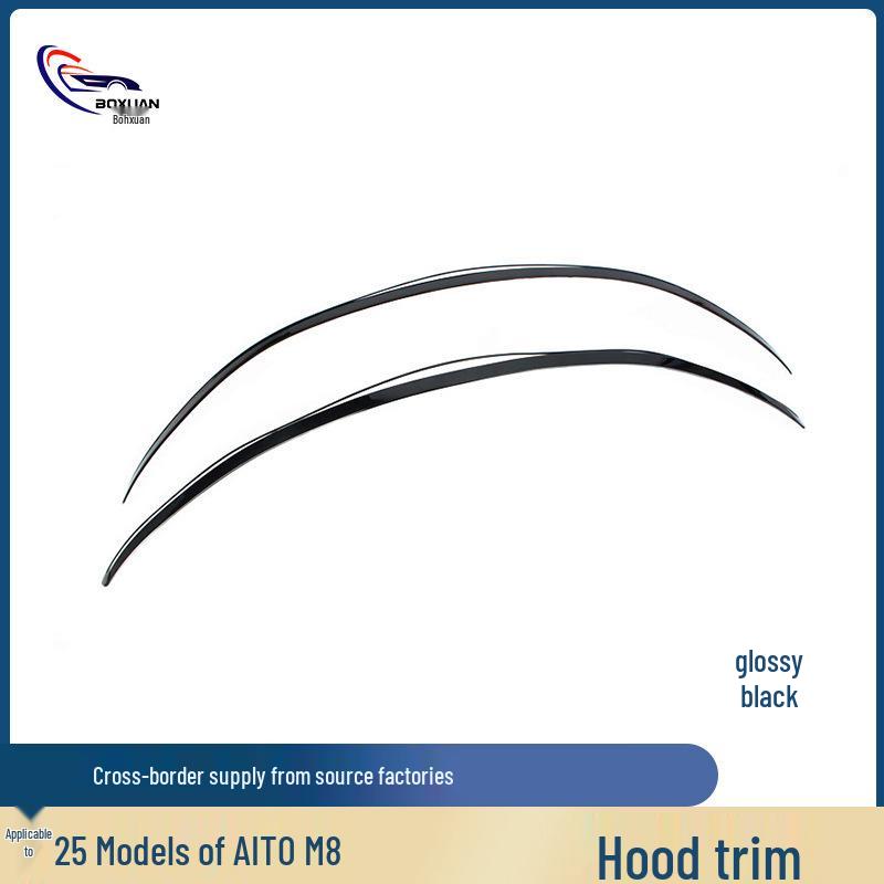 

AITO M8 Front Grille Trim: Bright Hood Decorative Strip for Car Modification (Fits 25 Models)