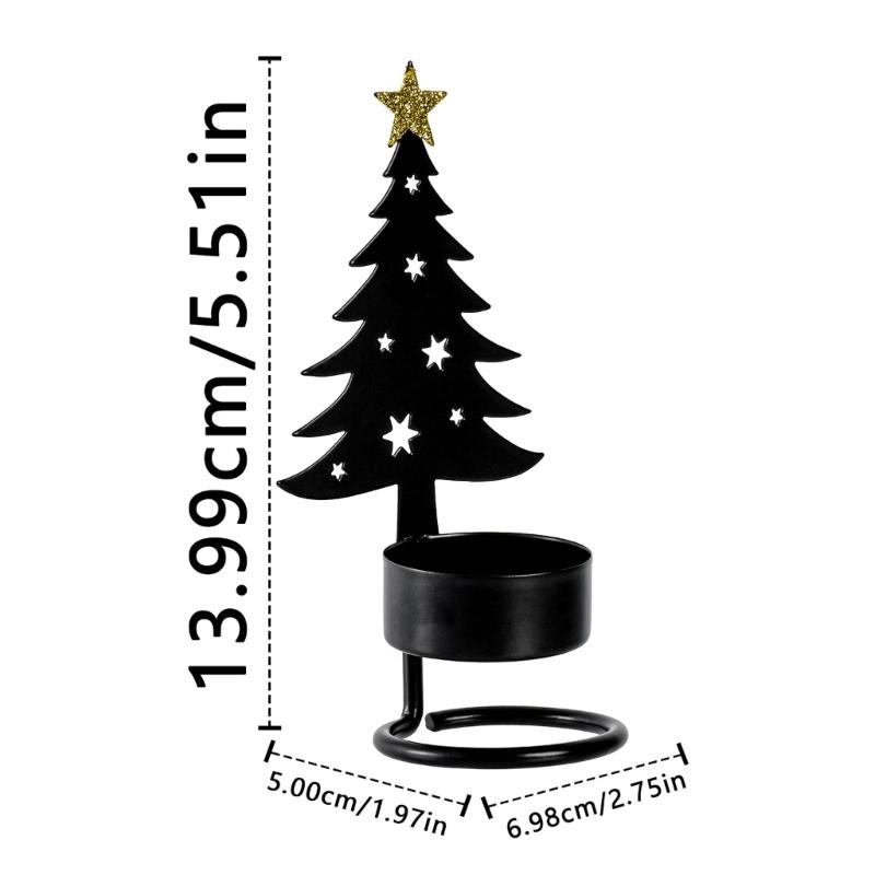 Christmas Tree Tealight Candle Holders,Iron Christmas Candle Holders Decorative Candle Stand for Party Table Centerpeices