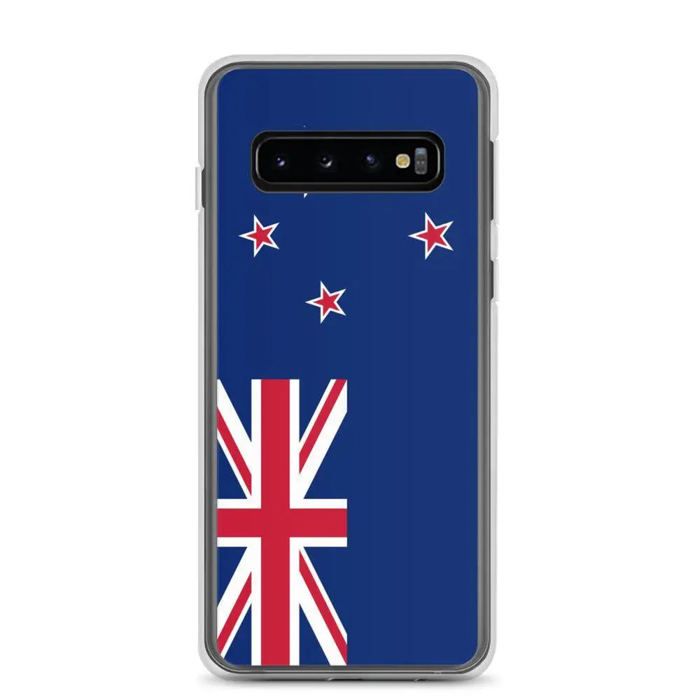 Coque Téléphone – Drapeau de la Nouvelle-Zélande – Compatible Samsung Galaxy S10 – Étui Souple – Résistant et Antichoc – Pixelforma