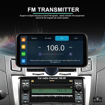 Autoradio 6,25 pouces Sans fil CarPlay Android Auto Lecteur Multimédia Vidéo Écran Tactile Portable Avec USB AUX Pour Caméra de Recul