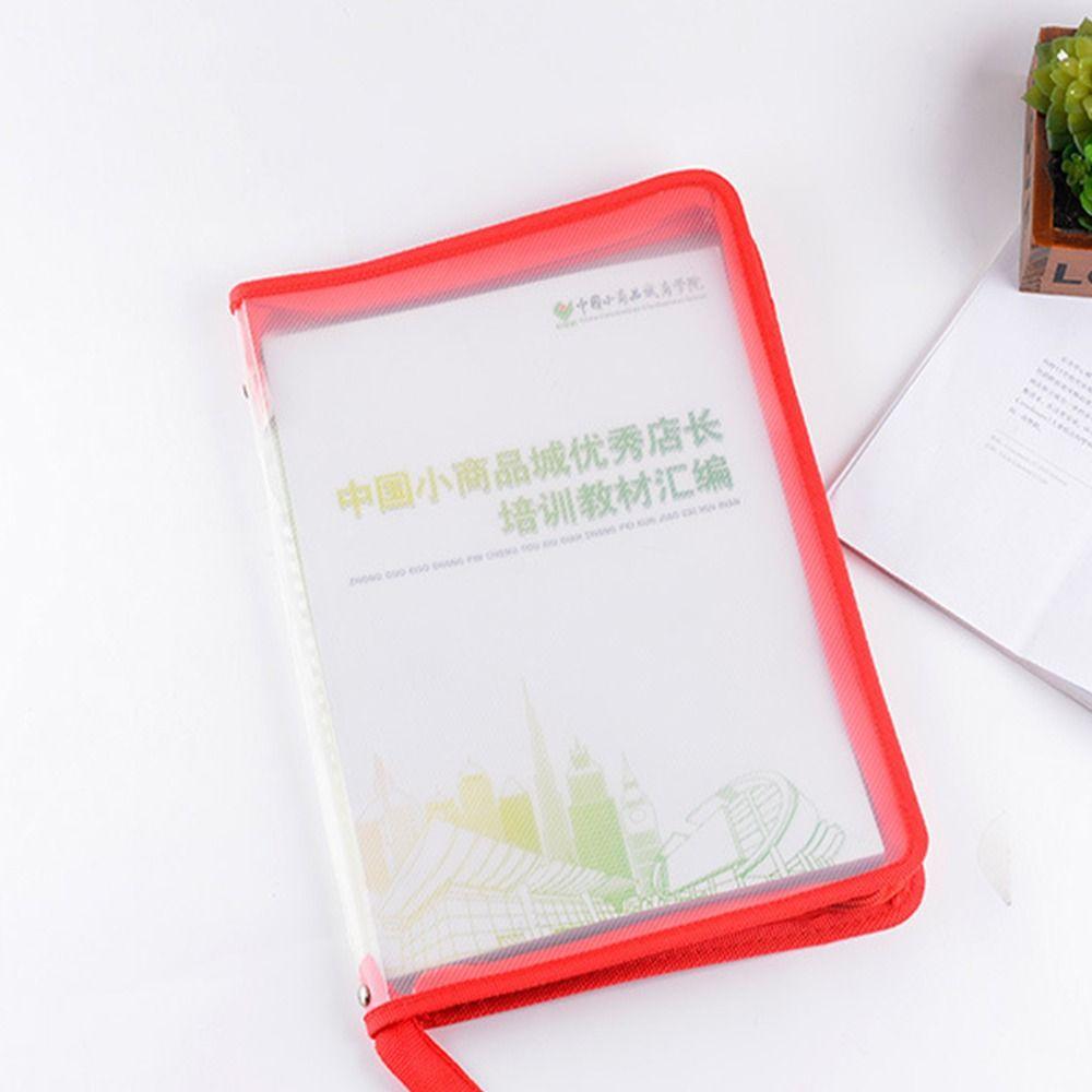 Pocket Textbook Stationery File Bag Folders Zipper Storage Bag Test Paper Folder Paper Organizer