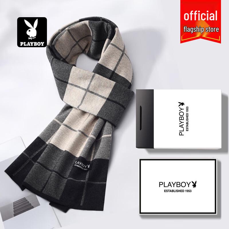 

Playboy Men s Geometric Pattern Winter Scarf