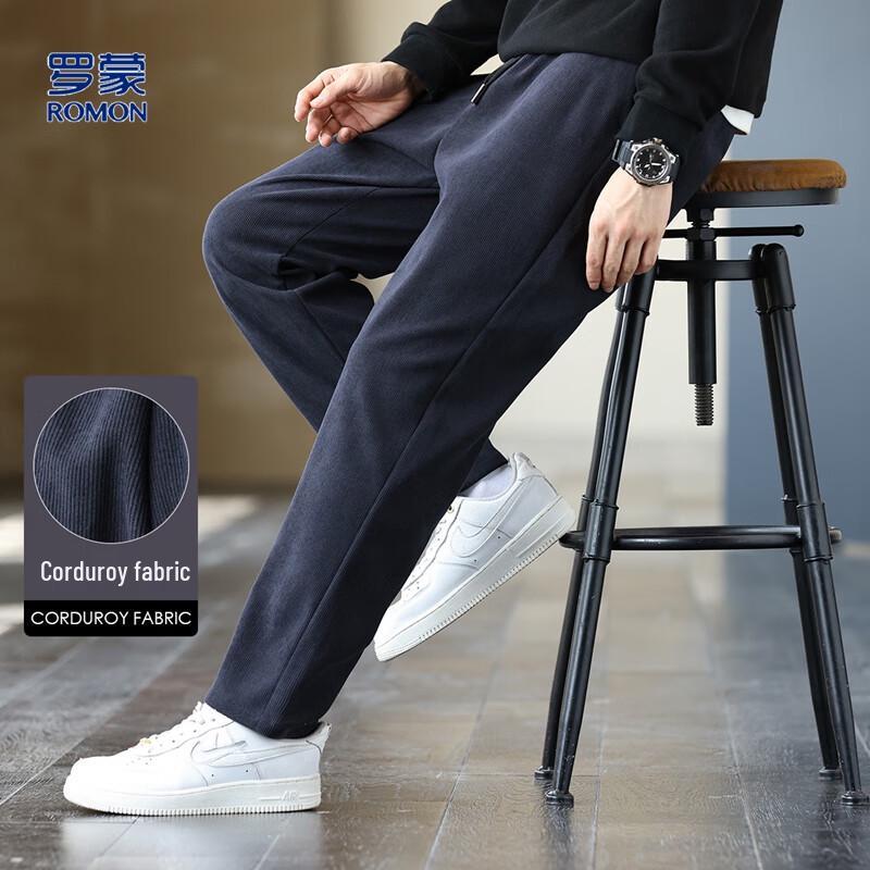 

Romon Men s Corduroy Casual Straight-Leg Pants 3XL
