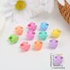 100pcs Colorful Plastic Hair Claw Clips Bohemian Flower Hair Beads with Cut-Out Design Braids Locs Buns Summer Hair Accessories