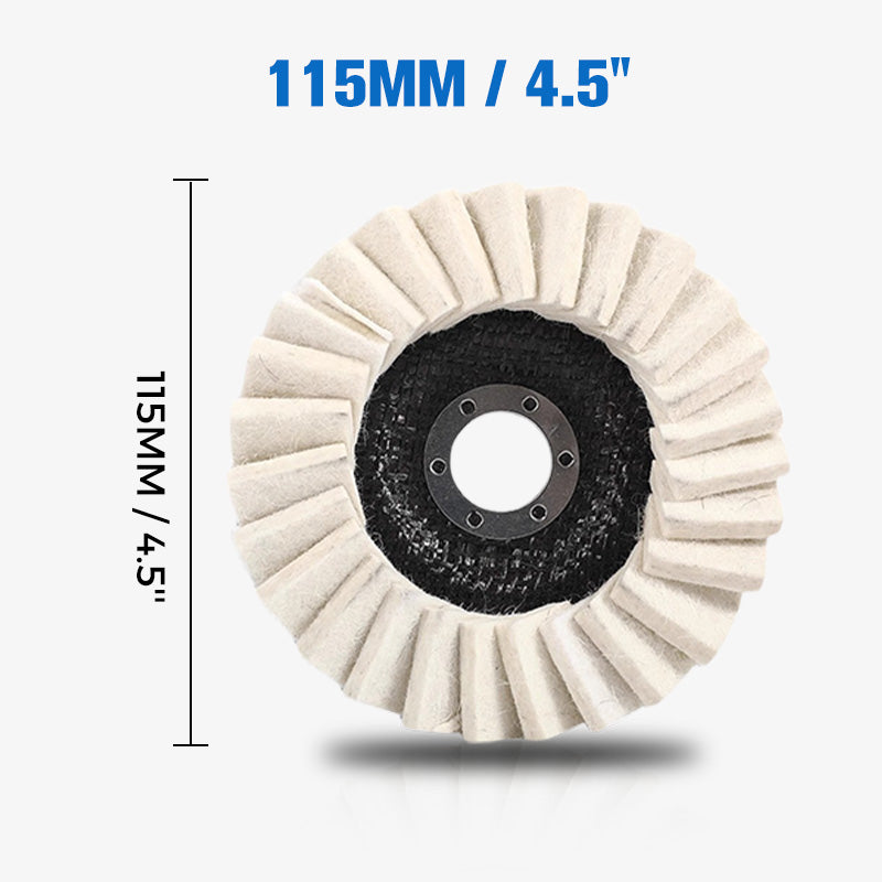 115/125mm Wool Felt Polishing Pad Sturdy Angle Grinder Polishing Disc for Metal Ceramic Marble Polishing Wheel Grinding Tool 1pc