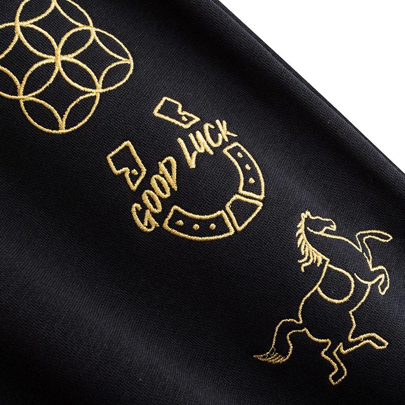 Anta Comfortable Versatile Warm Thick Knit Sports Pants Men bottoms Basic-Black 152618308N-1