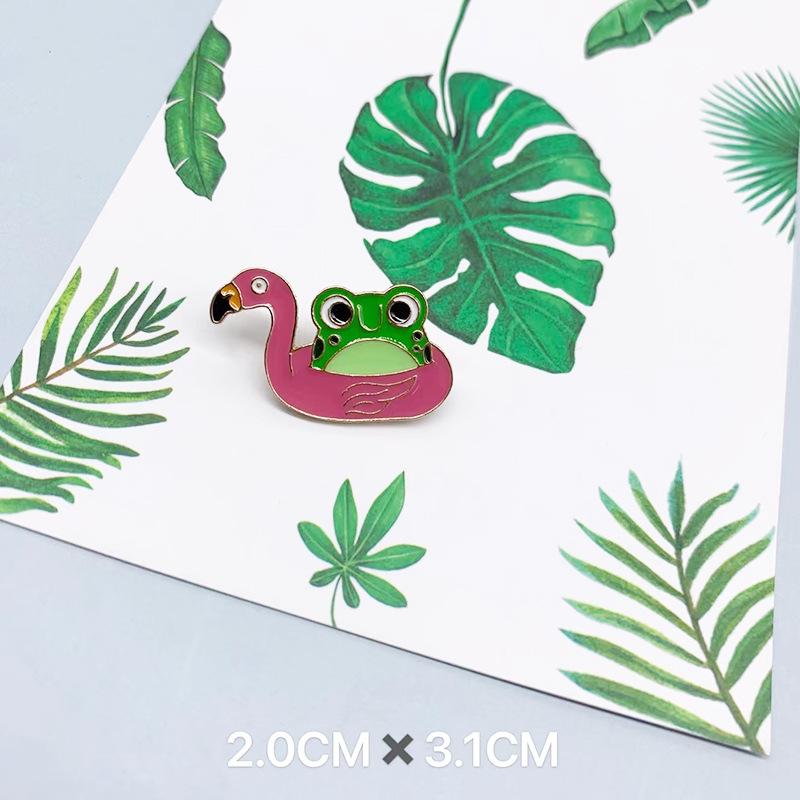 Cute Funny Vertical Middle Finger Frog Alloy Brooch Creative Cartoon Animal Badge Personality All-match Clothing Accessories