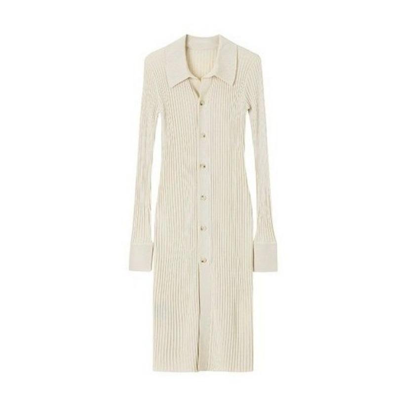 Autumn and Winter Temperament Socialite Muse Fan High Sense Base with Coat Medium and Long Knitted Dress Women