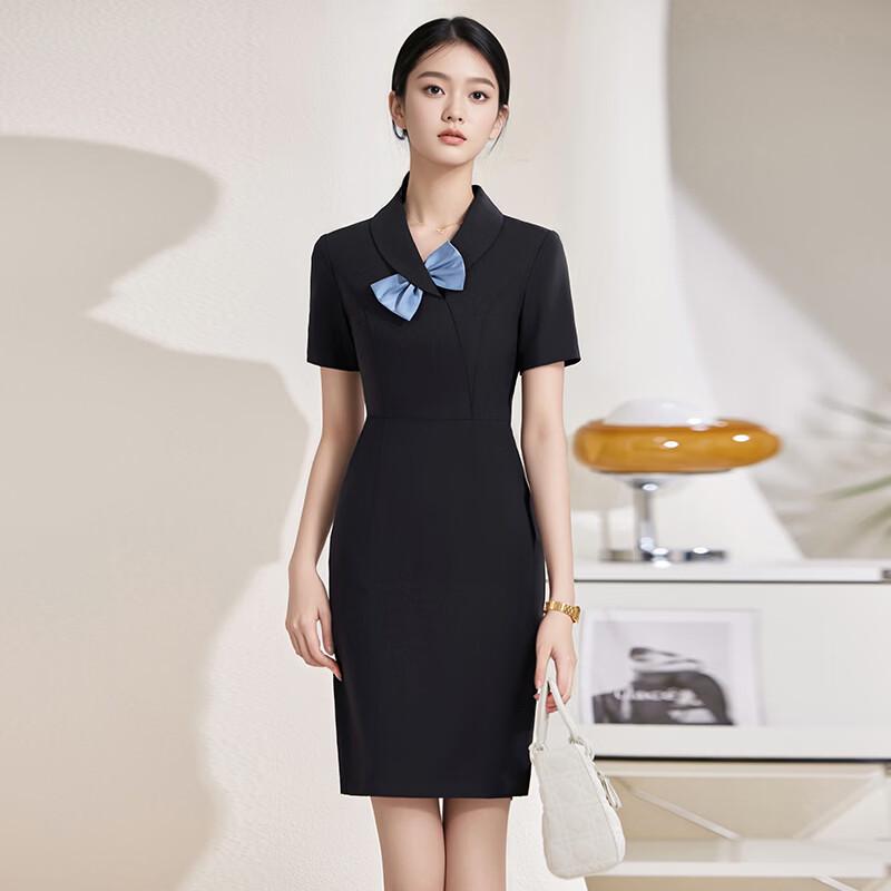 

Женское профессиональное форменное платье с коротким рукавом Teluoman S