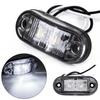 2Pcs DC 10V-30V LED Sides Marker Lights Car Alarm Tail Light External Lights  Auto Trailer Truck Lorry Lamps White Color