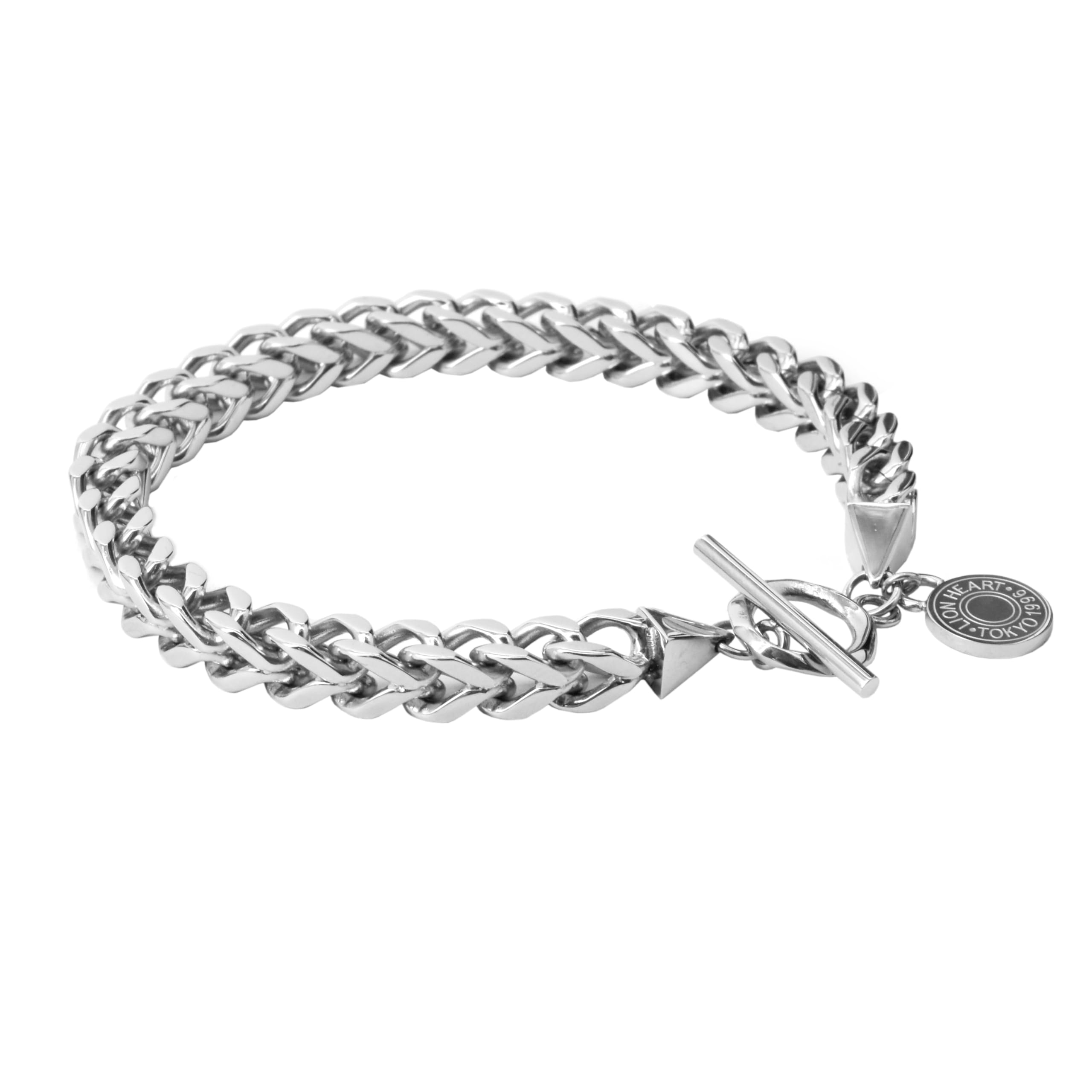 

Bracelet Box Kihei Chain Bracelet Surgical Stainless Steel Allergy Directly Managed [Lion Heart] LH-1 (Metal Compatible) Men s (Pouch Included)