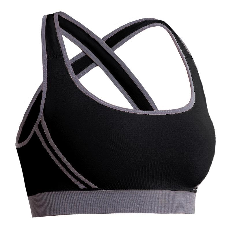 Shockproof Wirefree Cross Back Sports Bra for Running & Yoga