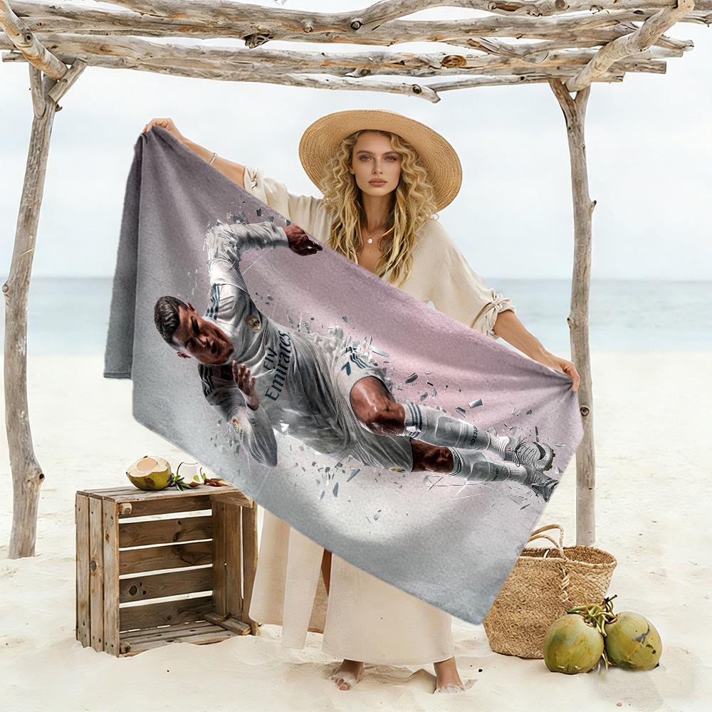 Ronaldo Action Beach Towel High Absorbency & Quick-Dry Comfortable Lightweight Perfect for Traveling Yoga Camping and Swimming