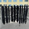 DIY 2Yards Fluffy Black Ostrich Feather Boa Scarf Natural Marabou Turkey Feather Ribbon Carnival Clothing Dresses Sewing Accessories