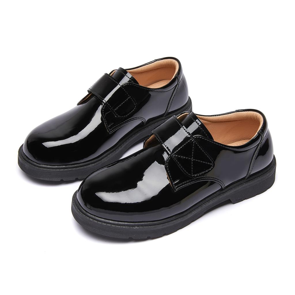 Children Loafers For Boys 2026 Spring British Style Classic Kids Fashion Performance Casual Black Leather Shoes For Wedding Show
