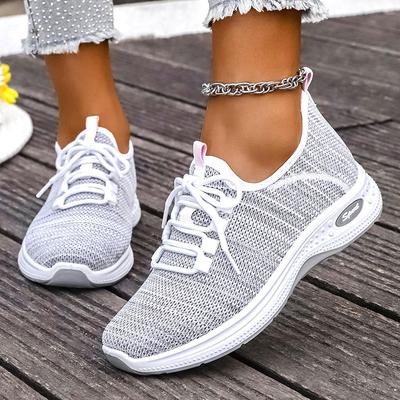 Damen Atmungsaktive Strick Socken Sneaker Bequeme Lässige Sportschuhe für Damen 2025 Frühling Herbst Leichte Laufschuhe