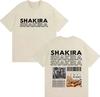 Trendy Singer Shakiras World Tour 2026 Spring Summer Fashion Print Pure Cotton Casual Tshirt Suitable for Both Men and Women