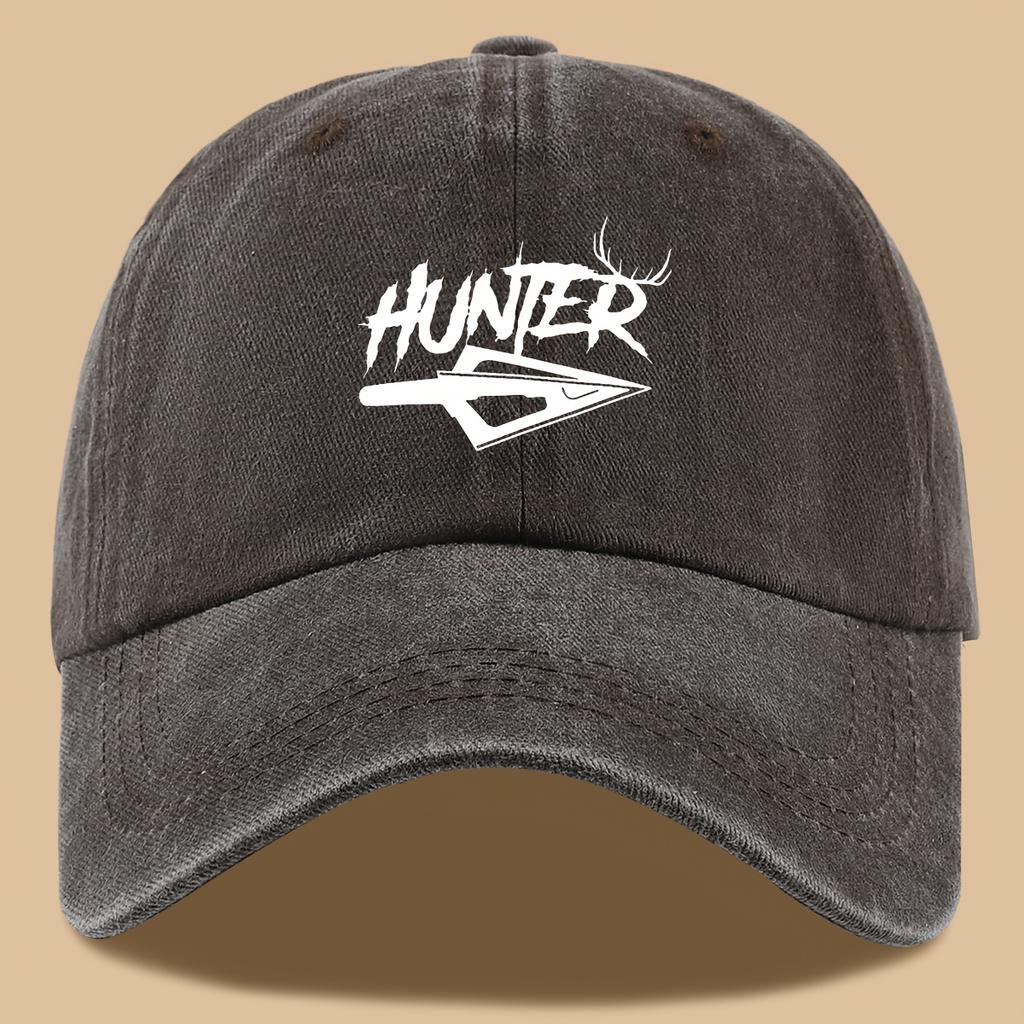 Fashionable Hunter Antler Print Retro Trucker Cap/Baseball Cap Breathable Adjustable Outdoor Sun Hat