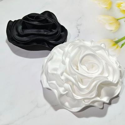 15CM 3D Rose Blumen-Aufnäher Handgemacht Mode Große Blume Korsage Brosche Zubehör Simulationsblume Dekorativ