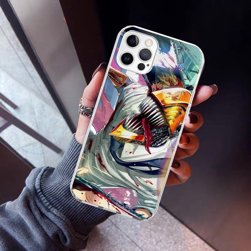 

C-Chainsaw Mans Denji Phone Case For iPhone 17 Air 11 13 Mini 14 15 Plus 16 12 Pro Max 16E SE 7 8 Pattern Soft TPU Back Cover 1 iPhone 12 Pro Max
