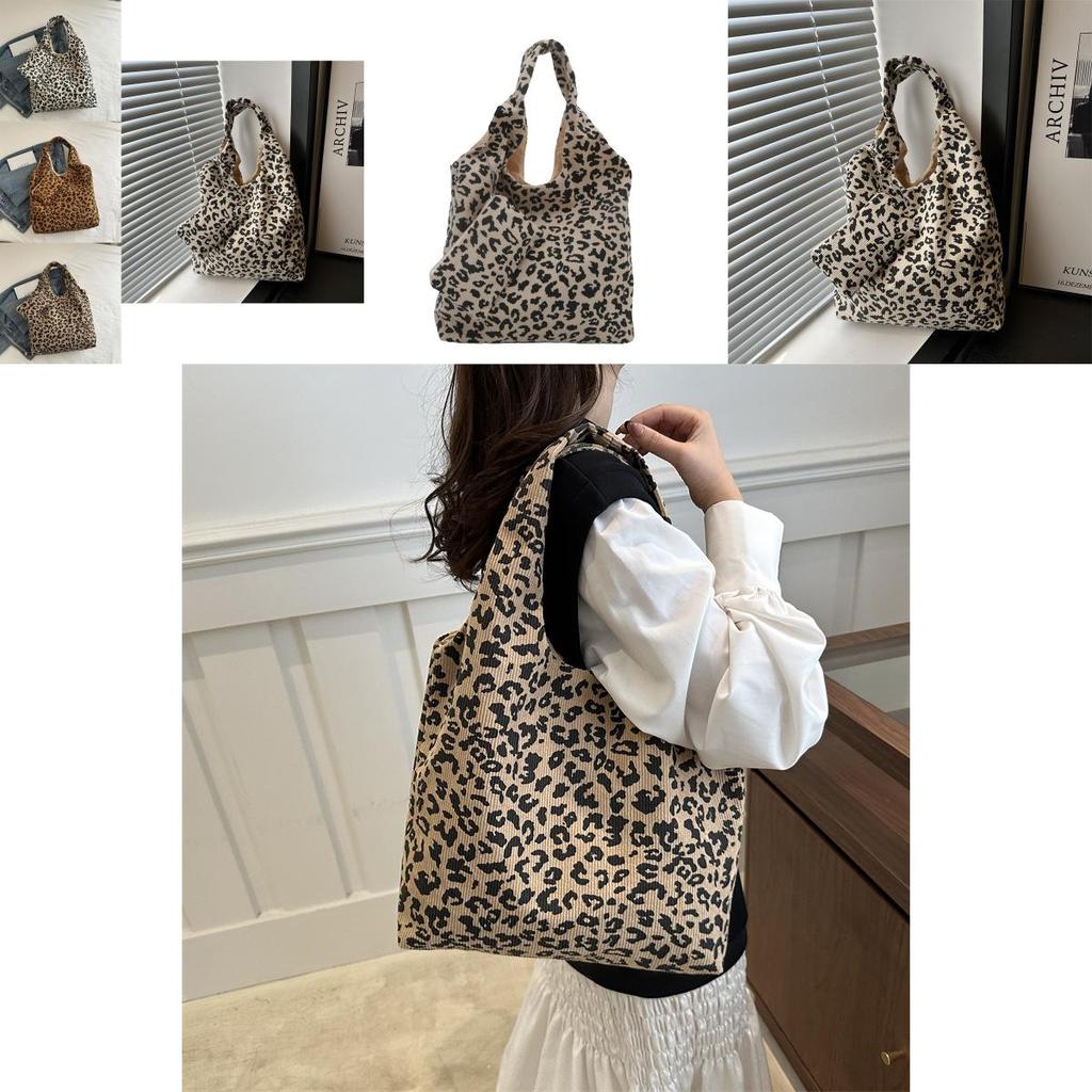 Fashionable Large Capacity Fall Casual Minimalist Tote Bag For Women In Khaki Brown And White
