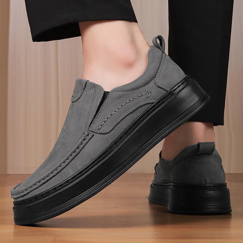 Fashion Italian Brand Men's Genuine Leather Shoes Anti Slip Wear-resistant Soles Men's Oxford Shoes Outdoor Sports Leisure Hiking Shoes