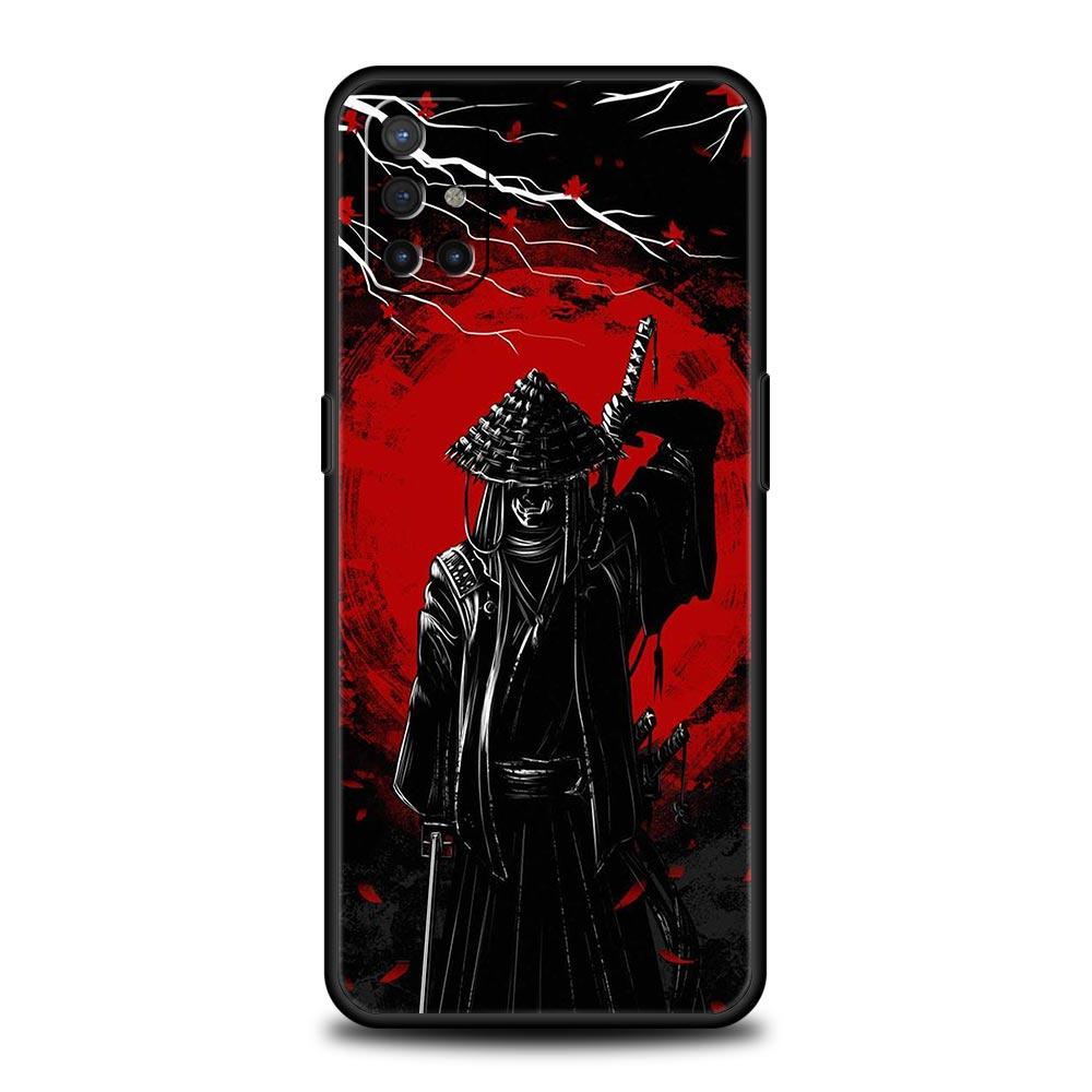 Painting Japan Samurai Art Phone Case For OnePlus 12R 9R 12 11 10 Pro 9 8 7 7T 8T 10T 9RT Nord 2T N10 N200 CE 2 5G Black Cover