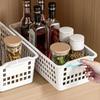 Modern Simple Plastic Rectangular Storage Basket for Home Desktop, Kitchen Countertop