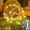 Christmas LED USB Copper Star String Lights - Outdoor Holiday Decoration