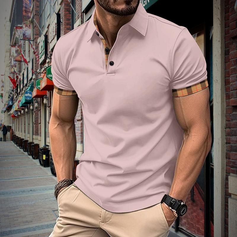 Men's Casual Short Sleeved Polo Shirt Versatile T-shirt