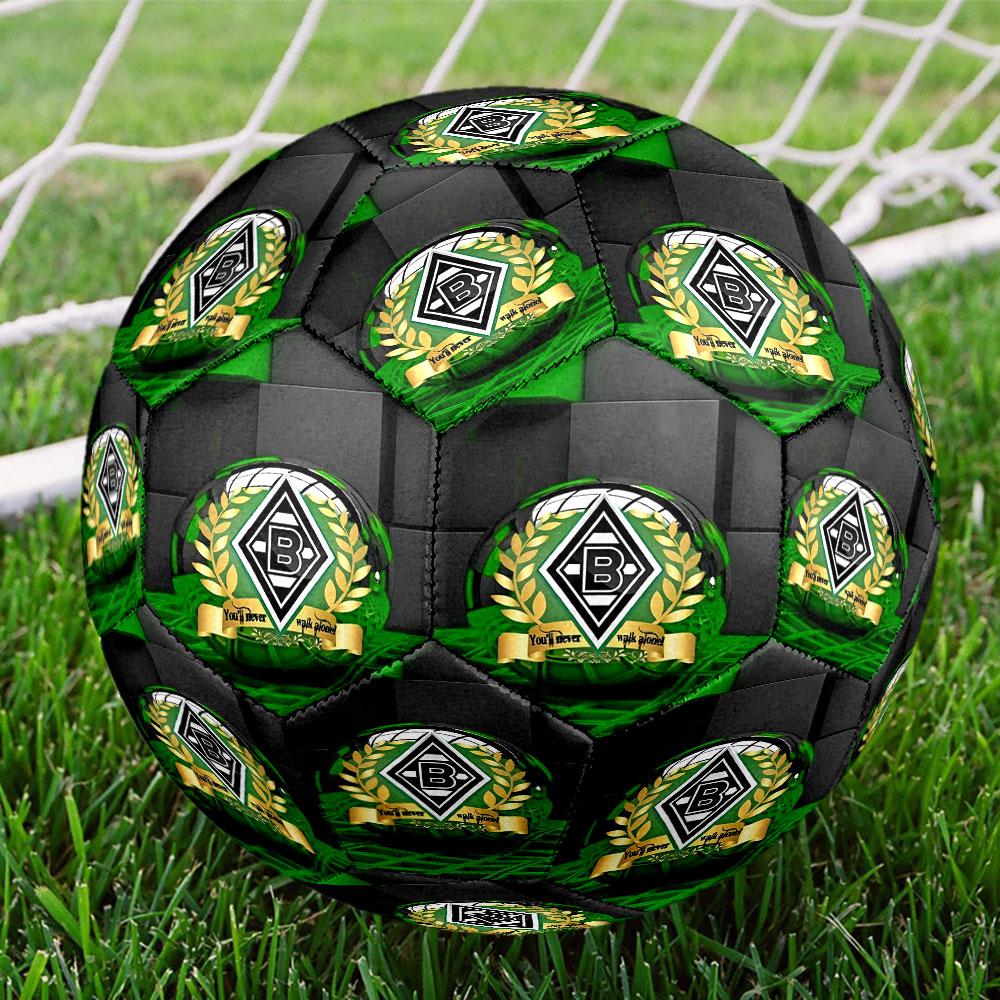 Borussia Monchengladbach Print Size 5 Soccer Ball, Standard Match Football for Sports Game and Team Practice, Ideal Gift for Soccer Fans