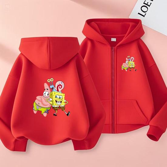 Kids Cardigan Sweatshirt Girls Boy 3-12 Years Hoodie Zipper Style Popular Anime Print Sports Casual Fashion Loose Coat Clothing
