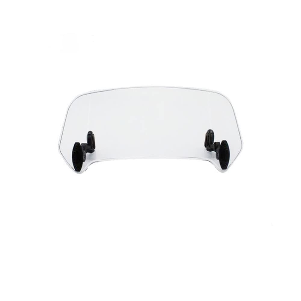 ZSADZS Universal Motorcycle Rise Adjustable Windscreen Extension Windshield Spoiler Air Deflector (Large Transparent)