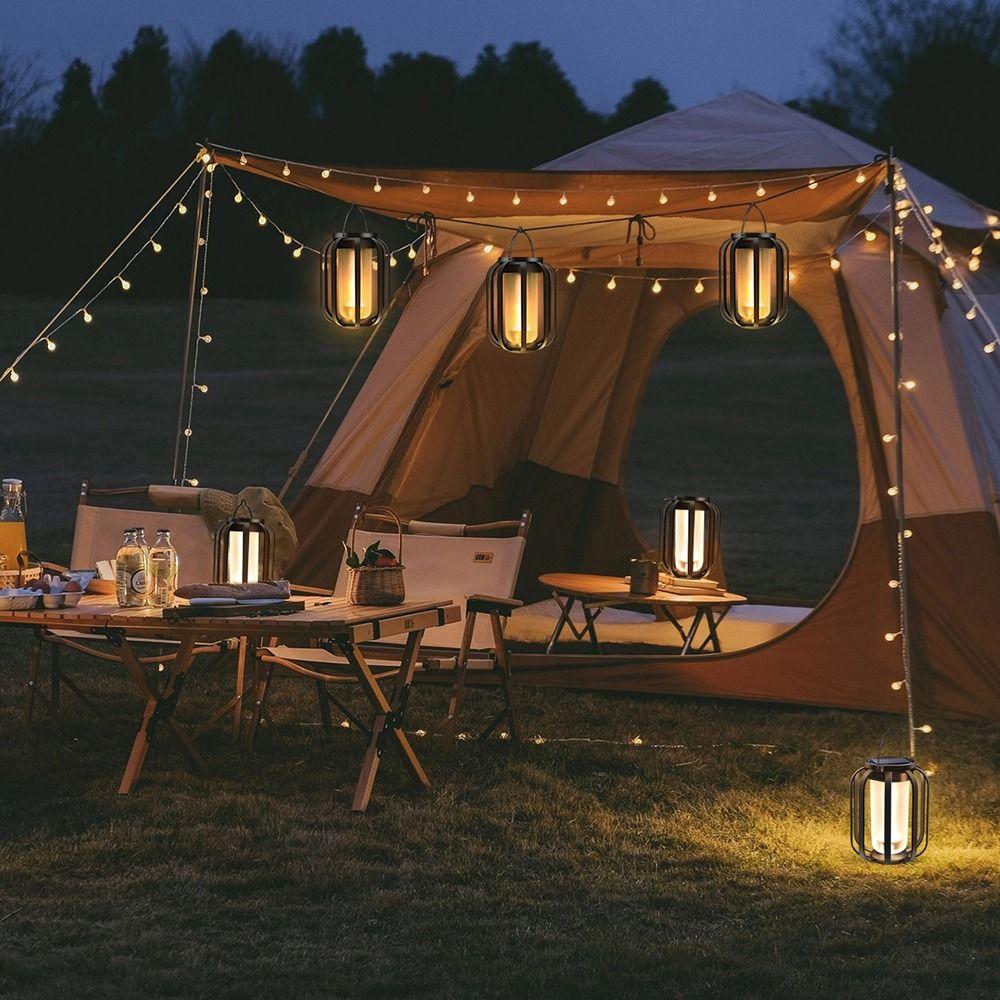 Solar Powered Solar Lanterns With Tripod Outdoor Hanging Lights Portable Landscape Lamp  Outdoor