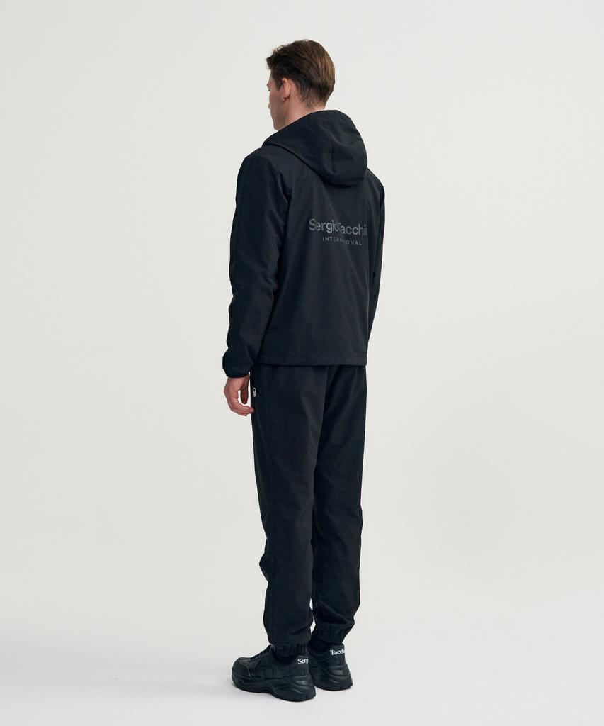 Sergio Tacchini M Essential Warm-Up Hooded Jacket (Black)