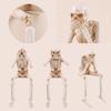 Halloween Resin Figurine -, Hear No, Speak No Skeleton Decoration for Party Home Decor