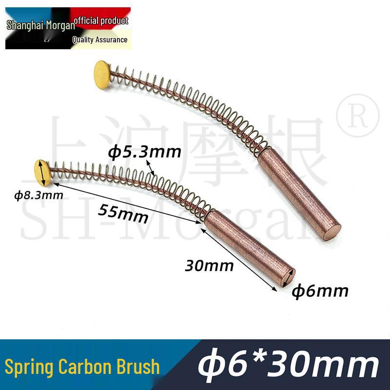 Cylindrical Clutch Carbon Brush Copper Round Screw Rod 6x38 8x30/40