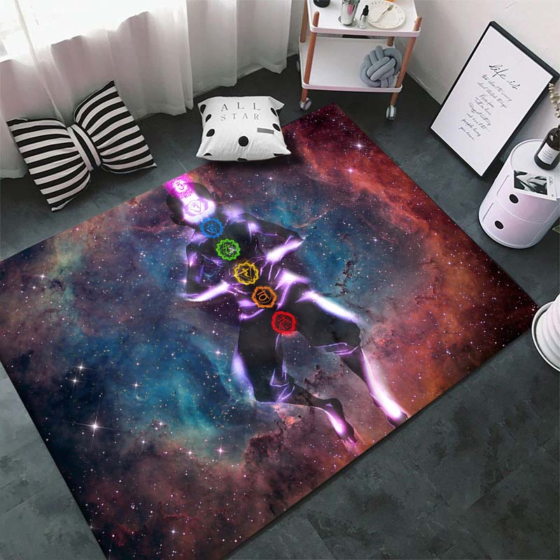 15 Sizes Indian Buddha Statue Meditation Seven Chakras Carpet for Bedroom Yoga Floor Mat Living Room Floor Decor Anti-slip Rugs