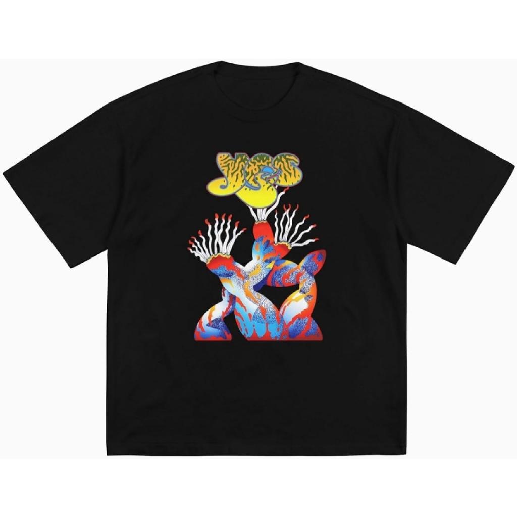 Rashmika T-Shirt for Men and Women YES Rock Band Short Sleeve T-Shirt Crew Neck Running Shirts