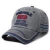 Retro Old Embroidered Baseball Cap Men's and Women's Outdoor Sun Hat Washed Denim Cap American Hat