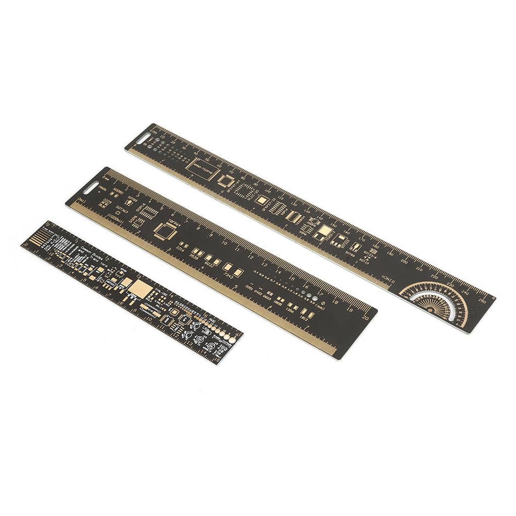 3PCS 6.37.8710.23 Inch Multifunctional Printed Circuit Board Ruler for Electronic Engineers