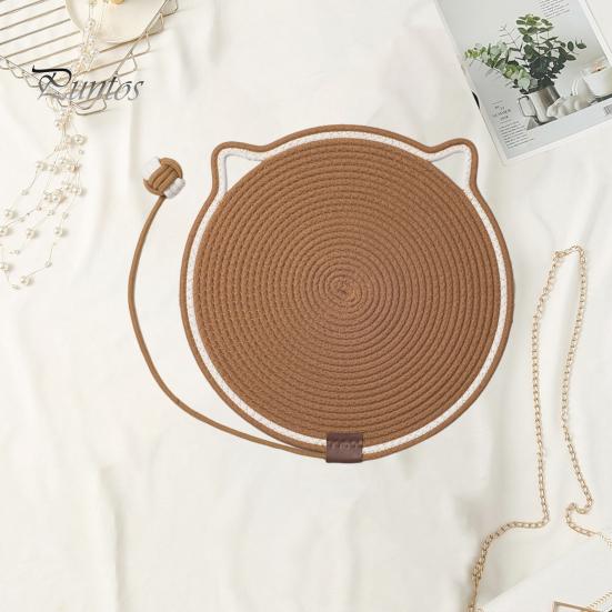 Cat Scratching Mat Natural Cotton Rope Scratch Pad Easy To Clean Pet Supplies Multi-Functional Indoor Wall Furniture Protector Cat-friendly