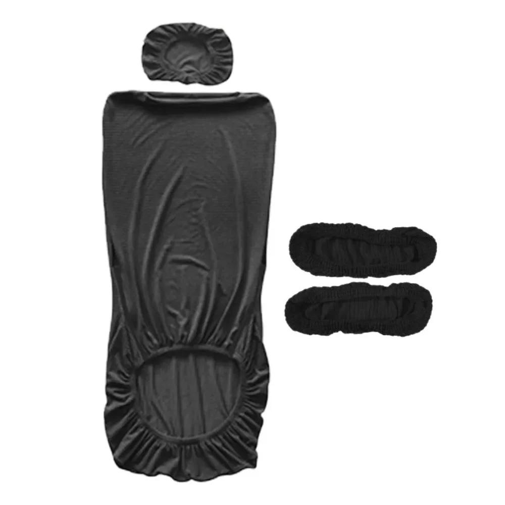 Universal Elastic Office Chair Cover Headrest Cover Solid Color Gaming Chair Cover Washable Computer Swivel Chair Cover