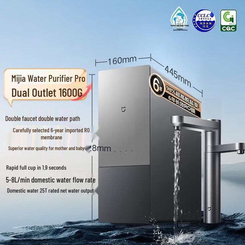 Xiaomi Mijia 1600G Under-Sink RO Water Purifier